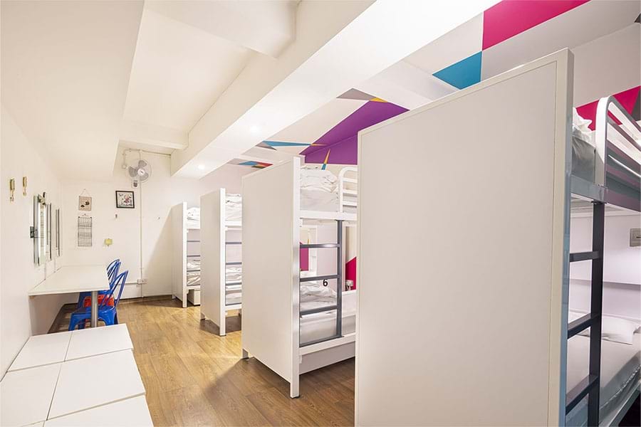 Private 8-bed Female Room – Shared Bathrooms